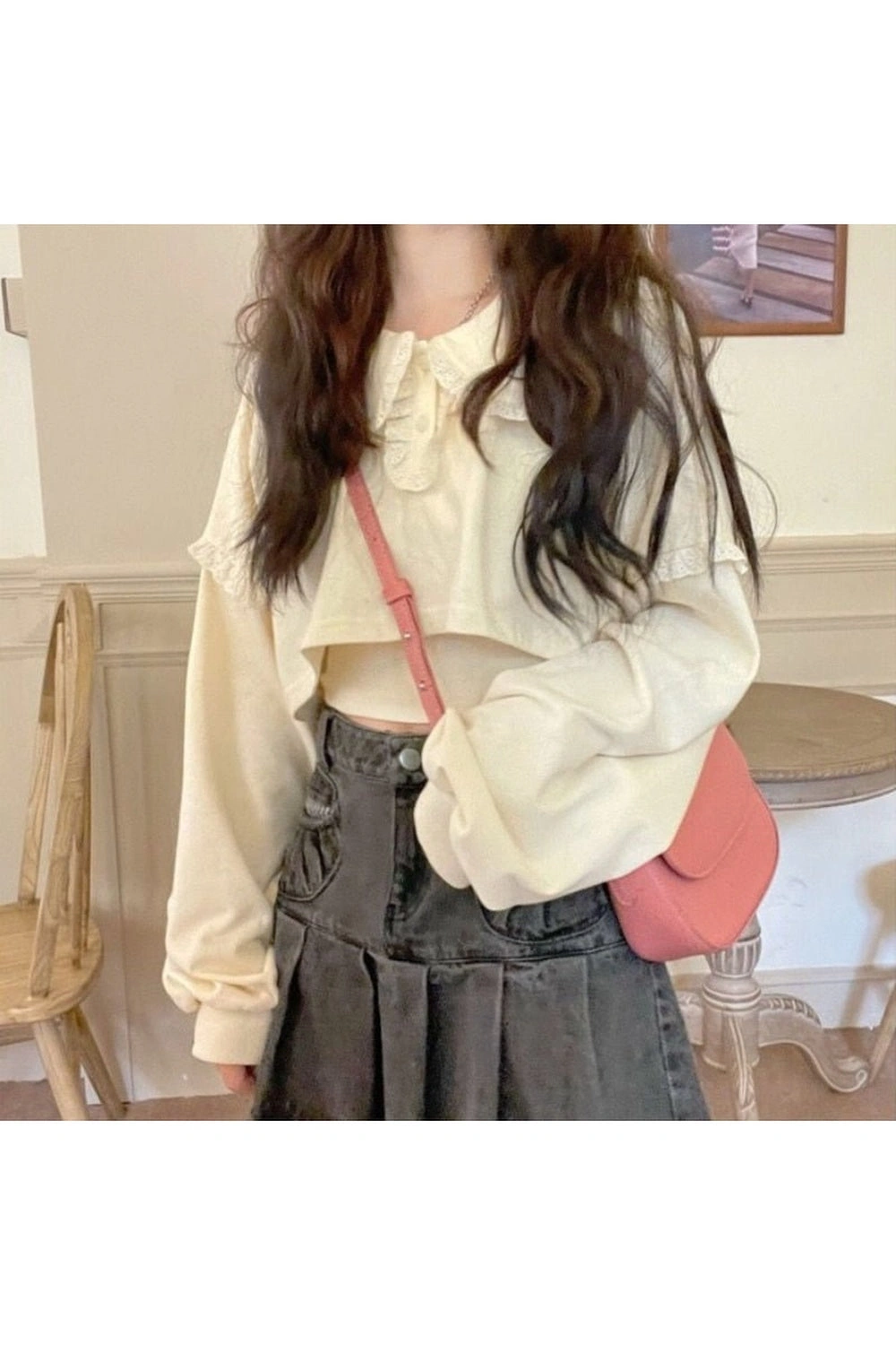 ¡Blusa Lace Kawaii: Dulzura Encantadora para un Look Cute y Chic!